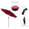 Flash Furniture Red 9 FT Round Umbrella - Crank and Tilt Function GM-402003-RED-GG - alternate 3